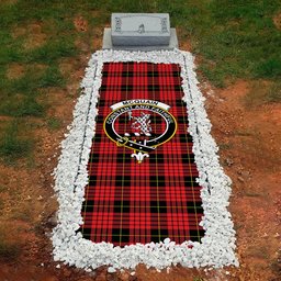 ScotsTee Shop Scottish Mcquain Modern Clan Crest Tartan Grave Blanket For Cemetery Waterproof Custom Memorial