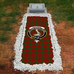 ScotsTee Shop Scottish Quarrie Clan Crest Tartan Grave Blanket For Cemetery Waterproof Custom Memorial