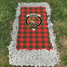 ScotsTee Shop Scottish MacPhee Modern Clan Crest Tartan Grave Blanket For Cemetery Waterproof Custom Memorial