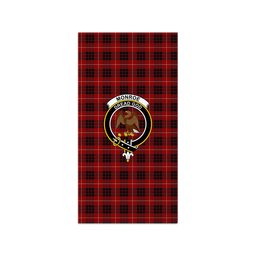 ScotsTee Shop Scottish Monroe Black and Red Clan Crest Tartan Grave Blanket For Cemetery Waterproof Custom Memorial