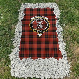 ScotsTee Shop Scottish MacSwan Ancient Clan Crest Tartan Grave Blanket For Cemetery Waterproof Custom Memorial