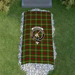 ScotsTee Shop Scottish MacMillan 1946 Clan Crest Tartan Grave Blanket For Cemetery Waterproof Custom Memorial