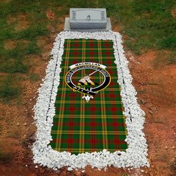 ScotsTee Shop Scottish MacMillan 1946 Clan Crest Tartan Grave Blanket For Cemetery Waterproof Custom Memorial