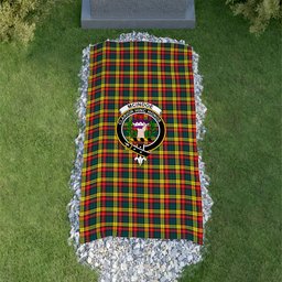 ScotsTee Shop Scottish McIndoe Clan Crest Tartan Grave Blanket For Cemetery Waterproof Custom Memorial