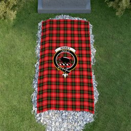 ScotsTee Shop Scottish Nisbet Modern Clan Crest Tartan Grave Blanket For Cemetery Waterproof Custom Memorial