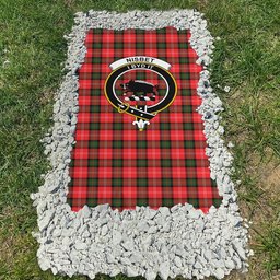 ScotsTee Shop Scottish Nisbet Modern Clan Crest Tartan Grave Blanket For Cemetery Waterproof Custom Memorial