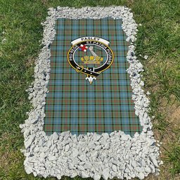 ScotsTee Shop Scottish Pasley District Clan Crest Tartan Grave Blanket For Cemetery Waterproof Custom Memorial