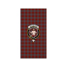 ScotsTee Shop Scottish McFarland Red Clan Crest Tartan Grave Blanket For Cemetery Waterproof Custom Memorial