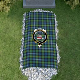 ScotsTee Shop Scottish MacNeill Of Barra Ancient Clan Crest Tartan Grave Blanket For Cemetery Waterproof Custom Memorial