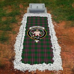 ScotsTee Shop Scottish McFarland Hunting Clan Crest Tartan Grave Blanket For Cemetery Waterproof Custom Memorial
