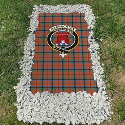 ScotsTee Shop Scottish MacNachten Ancient Clan Crest Tartan Grave Blanket For Cemetery Waterproof Custom Memorial
