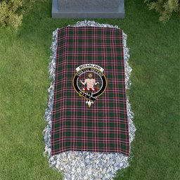 ScotsTee Shop Scottish McFarland Hunting Modern Clan Crest Tartan Grave Blanket For Cemetery Waterproof Custom Memorial
