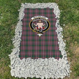 ScotsTee Shop Scottish McFarland Hunting Modern Clan Crest Tartan Grave Blanket For Cemetery Waterproof Custom Memorial