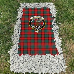 ScotsTee Shop Scottish MacPhail Modern Clan Crest Tartan Grave Blanket For Cemetery Waterproof Custom Memorial