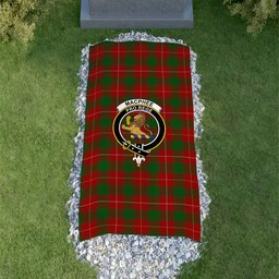 ScotsTee Shop Scottish MacPhee Clan Crest Tartan Grave Blanket For Cemetery Waterproof Custom Memorial
