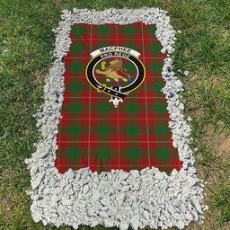 ScotsTee Shop Scottish MacPhee Clan Crest Tartan Grave Blanket For Cemetery Waterproof Custom Memorial