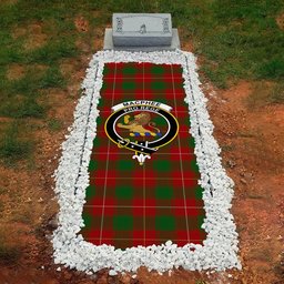 ScotsTee Shop Scottish MacPhee Clan Crest Tartan Grave Blanket For Cemetery Waterproof Custom Memorial
