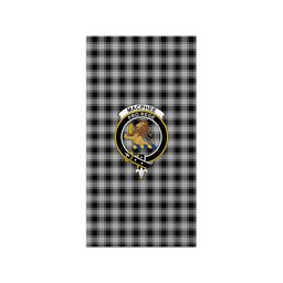 ScotsTee Shop Scottish MacPhee Black and White Clan Crest Tartan Grave Blanket For Cemetery Waterproof Custom Memorial