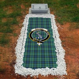 ScotsTee Shop Scottish MacNeill of Colonsay Ancient Clan Crest Tartan Grave Blanket For Cemetery Waterproof Custom Memorial