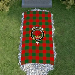 ScotsTee Shop Scottish Moncreiffe Modern Clan Crest Tartan Grave Blanket For Cemetery Waterproof Custom Memorial