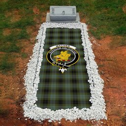 ScotsTee Shop Scottish MacIver Family Clan Crest Tartan Grave Blanket For Cemetery Waterproof Custom Memorial