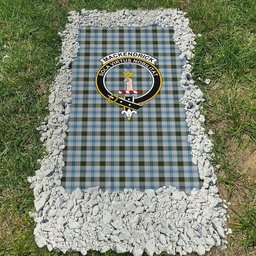ScotsTee Shop Scottish MacKendrick Dress Clan Crest Tartan Grave Blanket For Cemetery Waterproof Custom Memorial