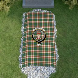 ScotsTee Shop Scottish Robertson Dress Ancient Clan Crest Tartan Grave Blanket For Cemetery Waterproof Custom Memorial