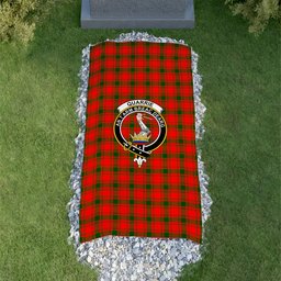 ScotsTee Shop Scottish Quarrie Modern Clan Crest Tartan Grave Blanket For Cemetery Waterproof Custom Memorial