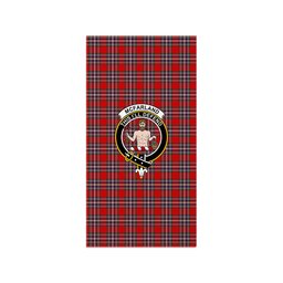 ScotsTee Shop Scottish McFarland Red Modern Clan Crest Tartan Grave Blanket For Cemetery Waterproof Custom Memorial