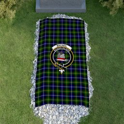 ScotsTee Shop Scottish MacNeill of Barra Modern Clan Crest Tartan Grave Blanket For Cemetery Waterproof Custom Memorial