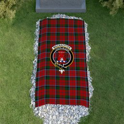 ScotsTee Shop Scottish MacNachten Clan Crest Tartan Grave Blanket For Cemetery Waterproof Custom Memorial