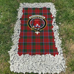 ScotsTee Shop Scottish MacNachten Clan Crest Tartan Grave Blanket For Cemetery Waterproof Custom Memorial