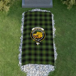 ScotsTee Shop Scottish MacIvor Hunting Clan Crest Tartan Grave Blanket For Cemetery Waterproof Custom Memorial