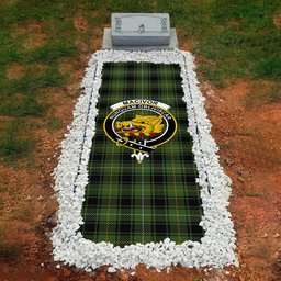 ScotsTee Shop Scottish MacIvor Hunting Clan Crest Tartan Grave Blanket For Cemetery Waterproof Custom Memorial