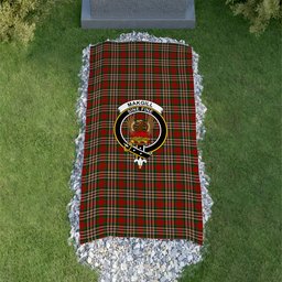 ScotsTee Shop Scottish MakGill Clan Crest Tartan Grave Blanket For Cemetery Waterproof Custom Memorial