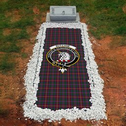 ScotsTee Shop Scottish Ritchie Clan Crest Tartan Grave Blanket For Cemetery Waterproof Custom Memorial