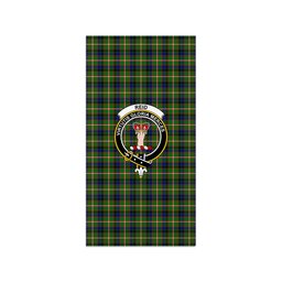 ScotsTee Shop Scottish Reid Green SC Clan Crest Tartan Grave Blanket For Cemetery Waterproof Custom Memorial
