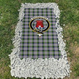 ScotsTee Shop Scottish MacNachten Dress Clan Crest Tartan Grave Blanket For Cemetery Waterproof Custom Memorial