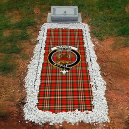 ScotsTee Shop Scottish MakGill Modern Clan Crest Tartan Grave Blanket For Cemetery Waterproof Custom Memorial