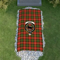 ScotsTee Shop Scottish Nisbet Ancient Clan Crest Tartan Grave Blanket For Cemetery Waterproof Custom Memorial