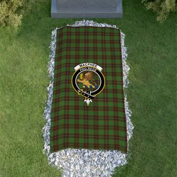 ScotsTee Shop Scottish MacPhee Hunting Ancient Clan Crest Tartan Grave Blanket For Cemetery Waterproof Custom Memorial