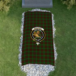 ScotsTee Shop Scottish MacPhee Hunting Clan Crest Tartan Grave Blanket For Cemetery Waterproof Custom Memorial