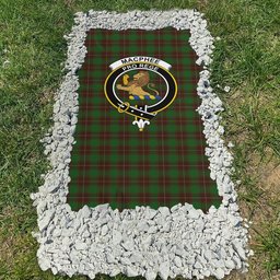ScotsTee Shop Scottish MacPhee Hunting Clan Crest Tartan Grave Blanket For Cemetery Waterproof Custom Memorial