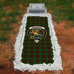 ScotsTee Shop Scottish MacPhee Hunting Clan Crest Tartan Grave Blanket For Cemetery Waterproof Custom Memorial