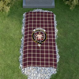 ScotsTee Shop Scottish McFarland Dress Clan Crest Tartan Grave Blanket For Cemetery Waterproof Custom Memorial