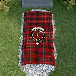 ScotsTee Shop Scottish Orr Senior, Gerald William Clan Crest Tartan Grave Blanket For Cemetery Waterproof Custom Memorial