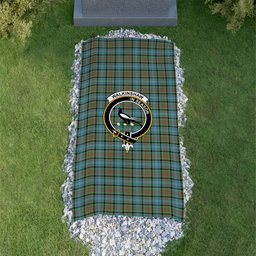 ScotsTee Shop Scottish Walkinshaw Clan Crest Tartan Grave Blanket For Cemetery Waterproof Custom Memorial