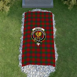ScotsTee Shop Scottish Sinclair Logan Clan Crest Tartan Grave Blanket For Cemetery Waterproof Custom Memorial