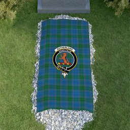 ScotsTee Shop Scottish Sutherland Hunting Ancient Clan Crest Tartan Grave Blanket For Cemetery Waterproof Custom Memorial