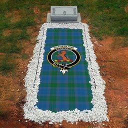 ScotsTee Shop Scottish Sutherland Hunting Ancient Clan Crest Tartan Grave Blanket For Cemetery Waterproof Custom Memorial